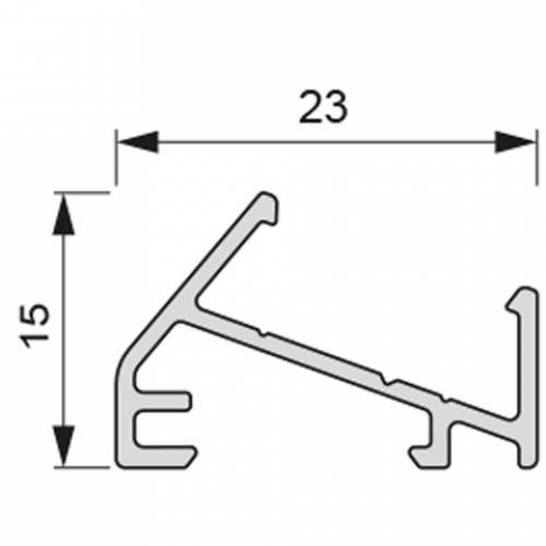 LED Leuchtenprofil Porto 3, 3000 mm