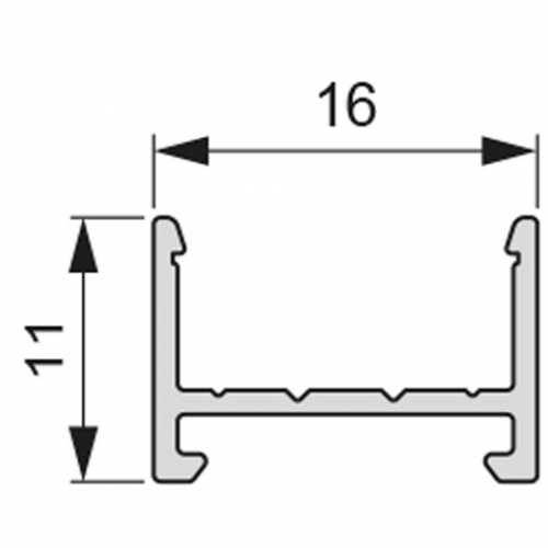 LED Leuchtenprofil Porto 1, 3000 mm