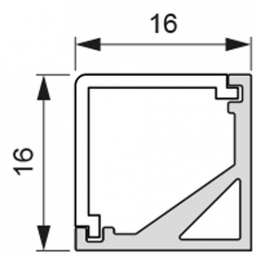 LED Leuchtenprofil Quattro Mini, 2500 mm