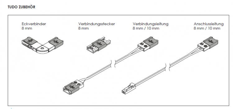 Verbindungsleitung Tudo 10 mm, L: 700 mm