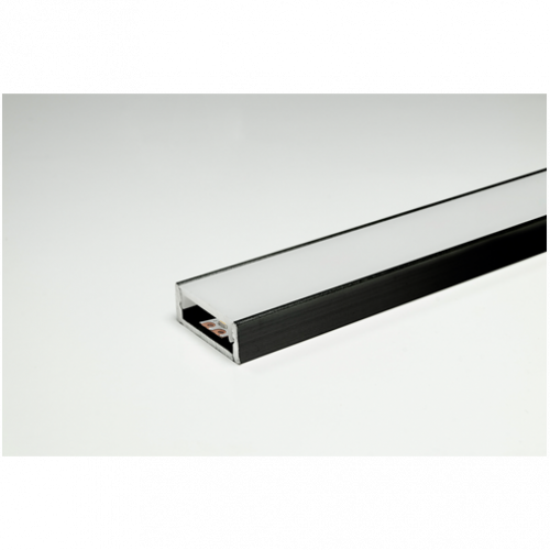 LED Leuchtenprofil Paris 17,5x7 Einbau Alu schwarz L: 3000 mm, 2000504