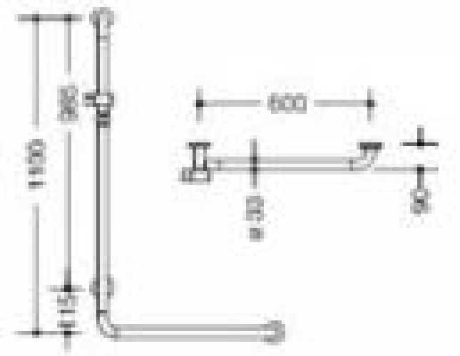 Hewi Winkelgriff mit Brausehalter