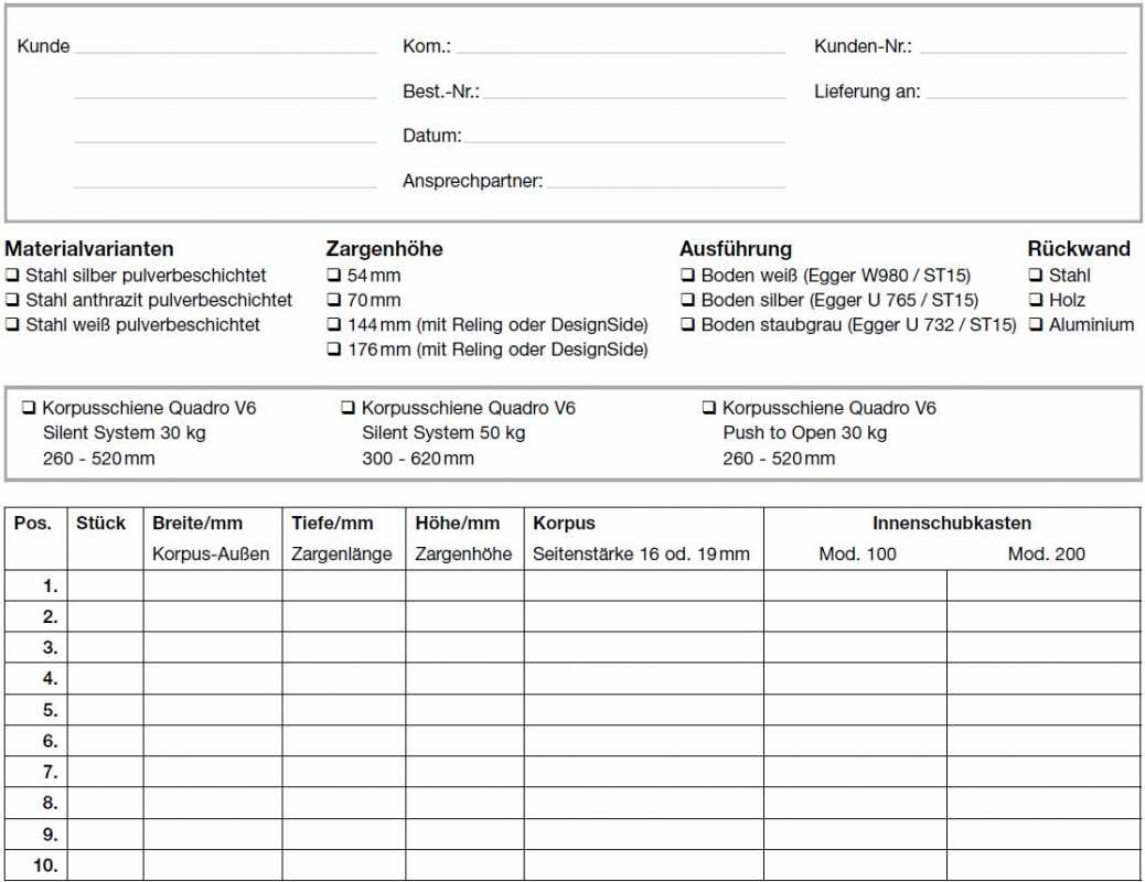 Frontbefestigung für Längsreling zum Anschrauben