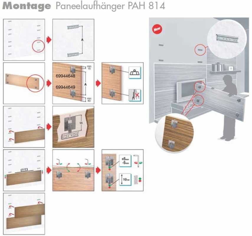 Paneelaufhänger PAH 814 mit Feder