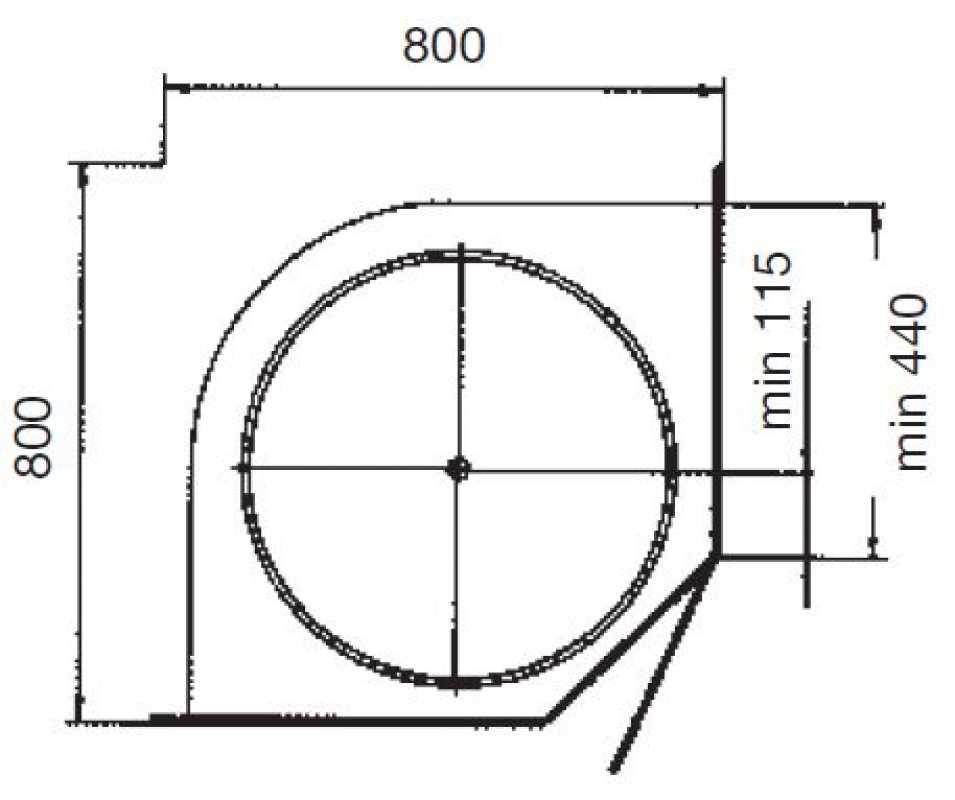 Drehböden Vollkreis für scharnierte Türen, Boden Ø 720 mm