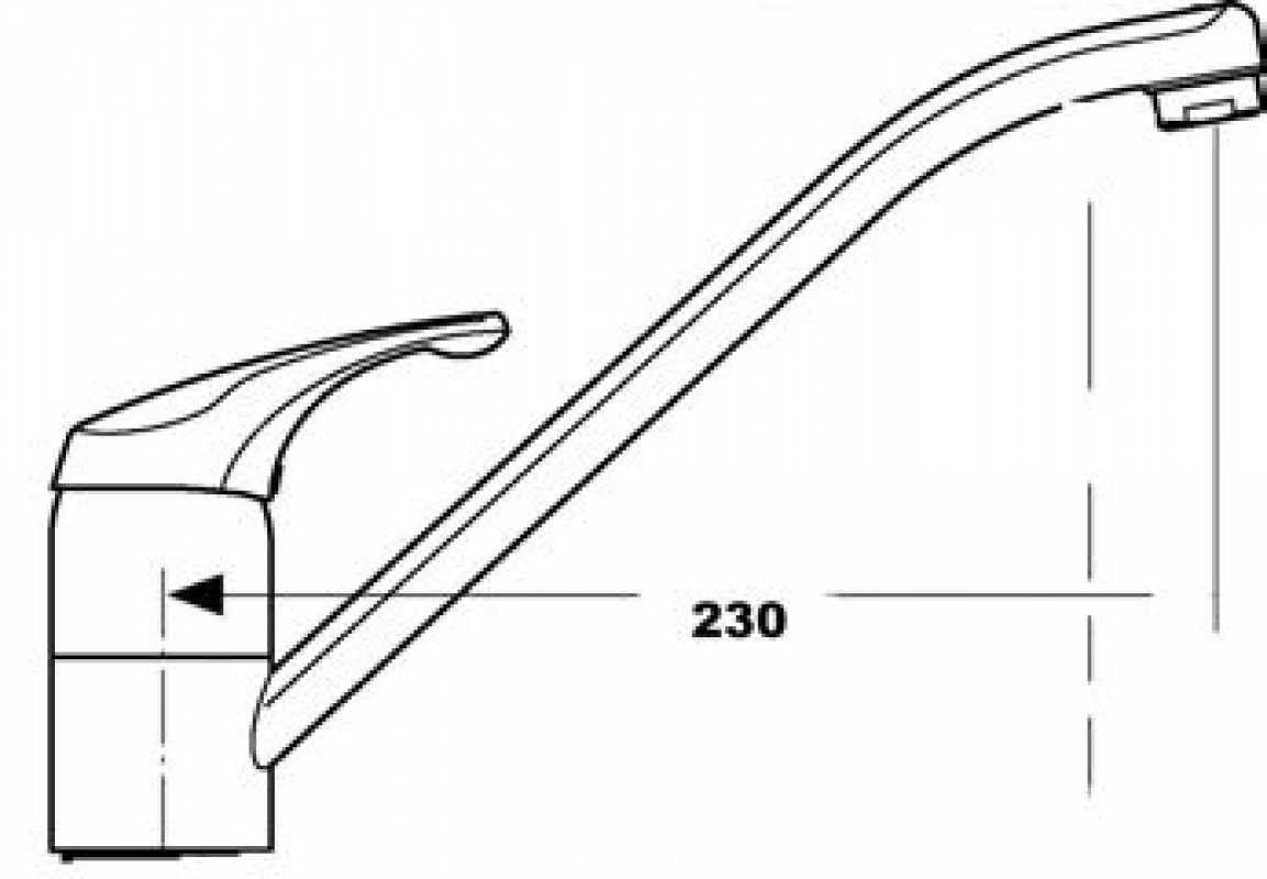 Einhebelmischbatterie Hydra 2, Niederdruck, Chrom