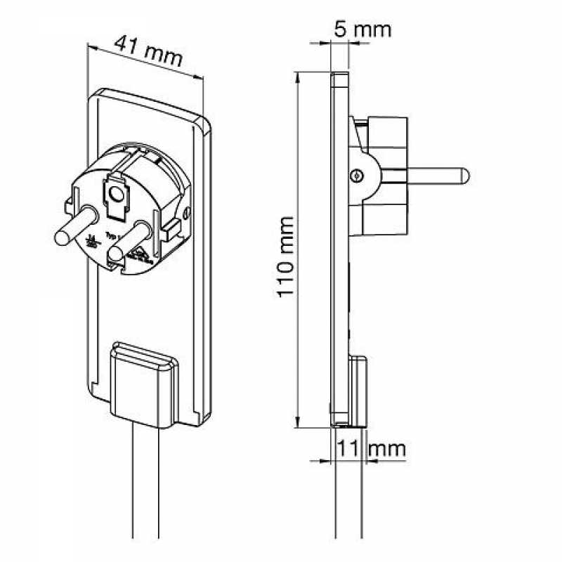 EVOline PLUG Hochvolt-Stecker, 3-fach Steckdose, schwarz