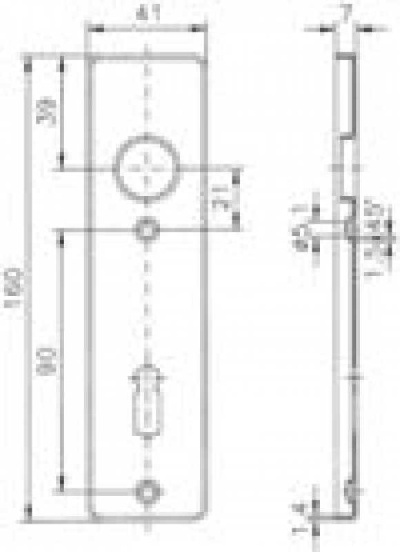 Knopf-Kurzschild PZ Modell 336, Aluminium F2