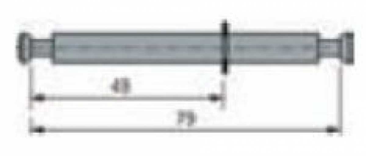 Doppeldübel DU 853 für 19er Seite Bohr-Ø 8 mm chromatiert, VPE 10