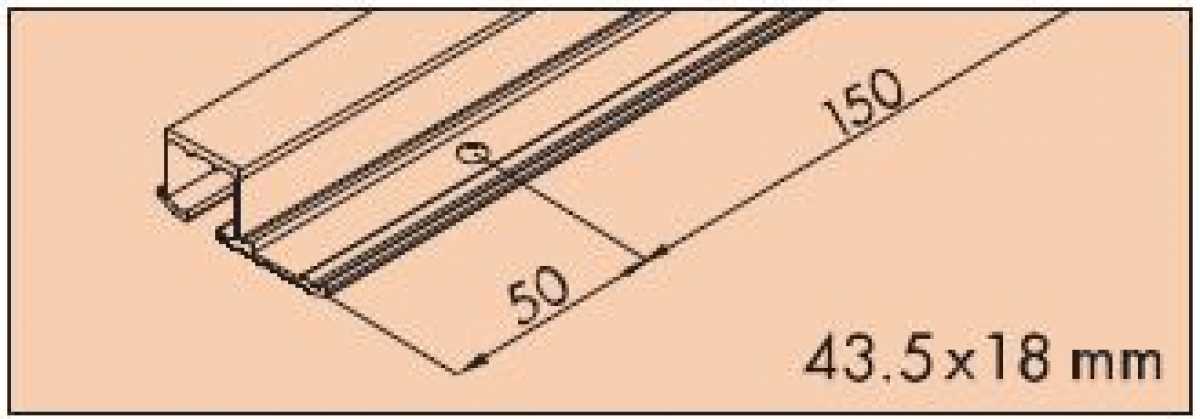 Einfachlaufschiene zum Schrauben L: 2500 mm