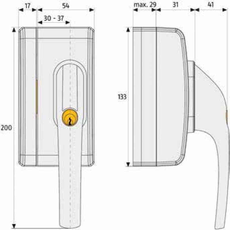 FO 400 Schliessung AL0125 weiß