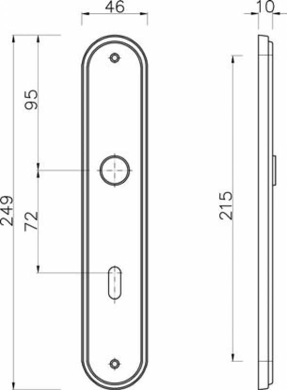 Renovierungschild 2075 R WC, Messing