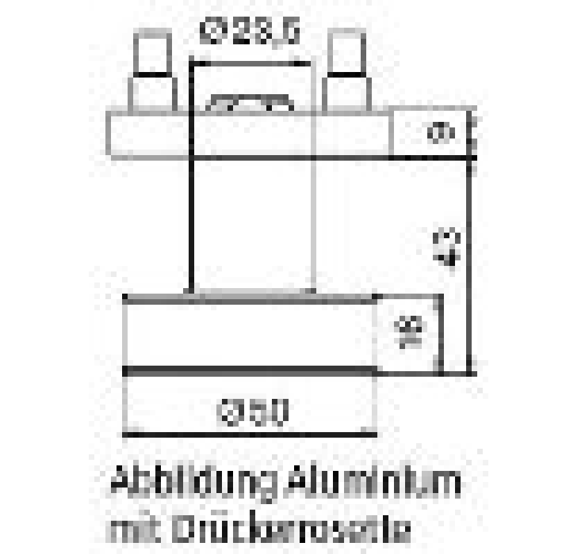 Türknopf Modell "PR 3020 N", Aluminium F1