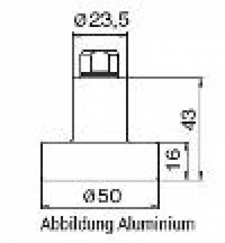 Knopfdrücker Modell "PR 8020", Aluminium F1