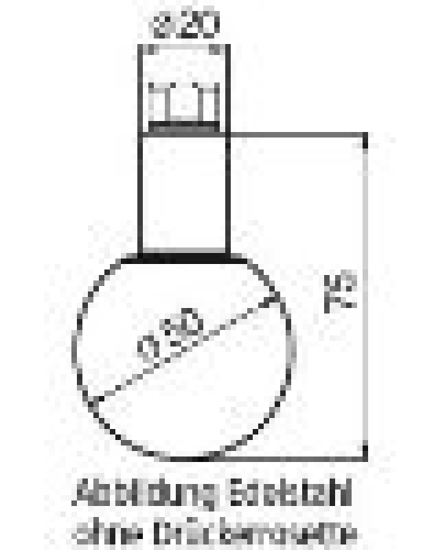 Knopfdrücker Modell "PR 8548 O", Edelstahl