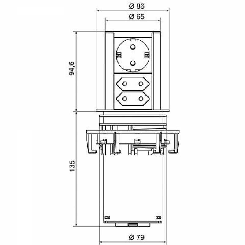 Steckdoseneinheit ELEVATOR