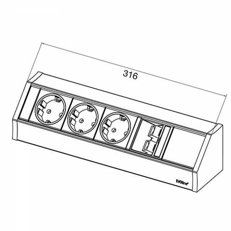 EVOline V-Dock DATA Steckdoseneinheit