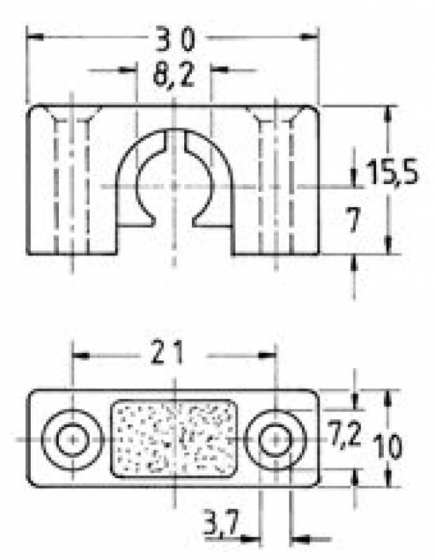 Stangenführung für Profilstange 8/7 mm