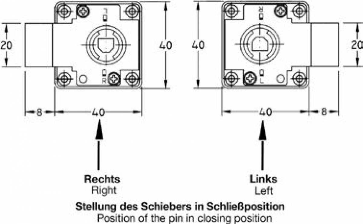 Aufschraubschloss Dorn 25 mm