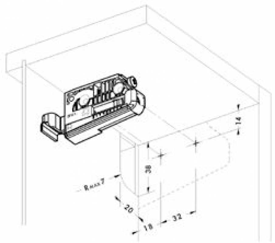 Schrankaufhänger SAH 806A links