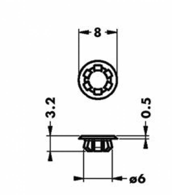 Abdeckkappe zu Wandschiene zu WAB 821, Weiß, VPE 20