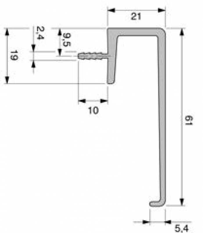 Blendprofil EV1 L: 2500 mm