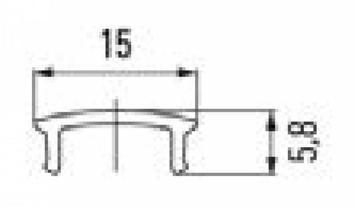 LED Abdeckprofil schräg, L: 2000 mm