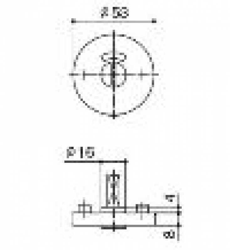 WC Rosettengarnitur Modell "PR 7122", Edelstahl