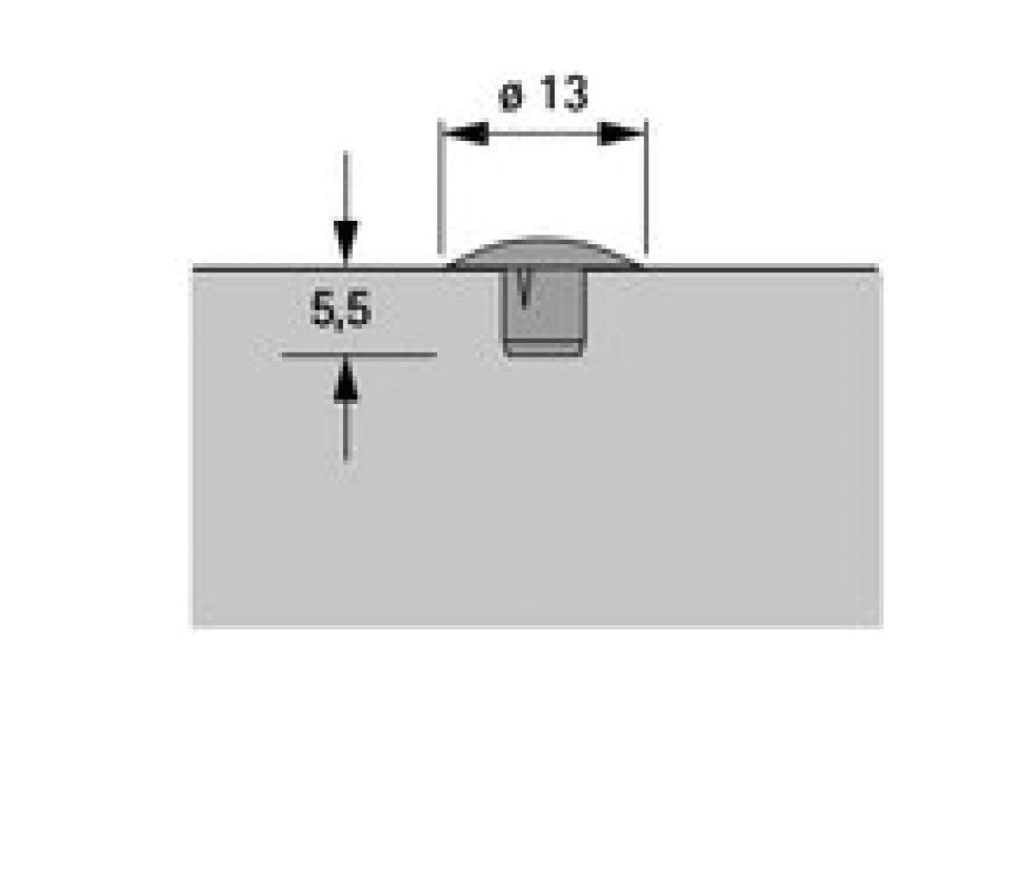 Abdeckkappe braun für Bohr-Ø 5 mm, VPE 100