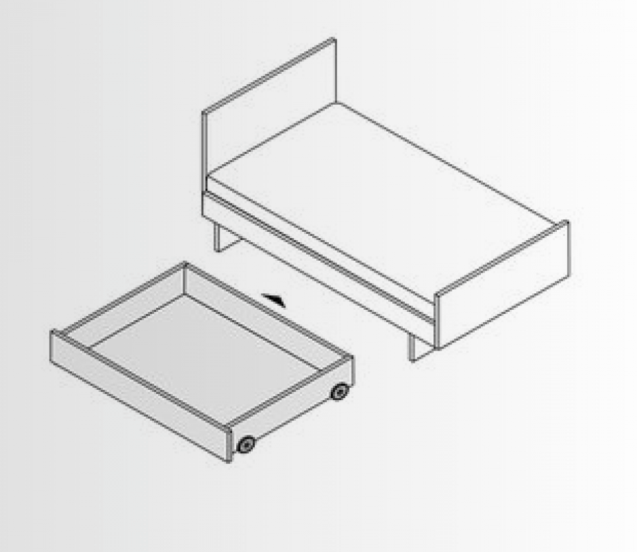 Bettkastenrad, breite Rollfläche