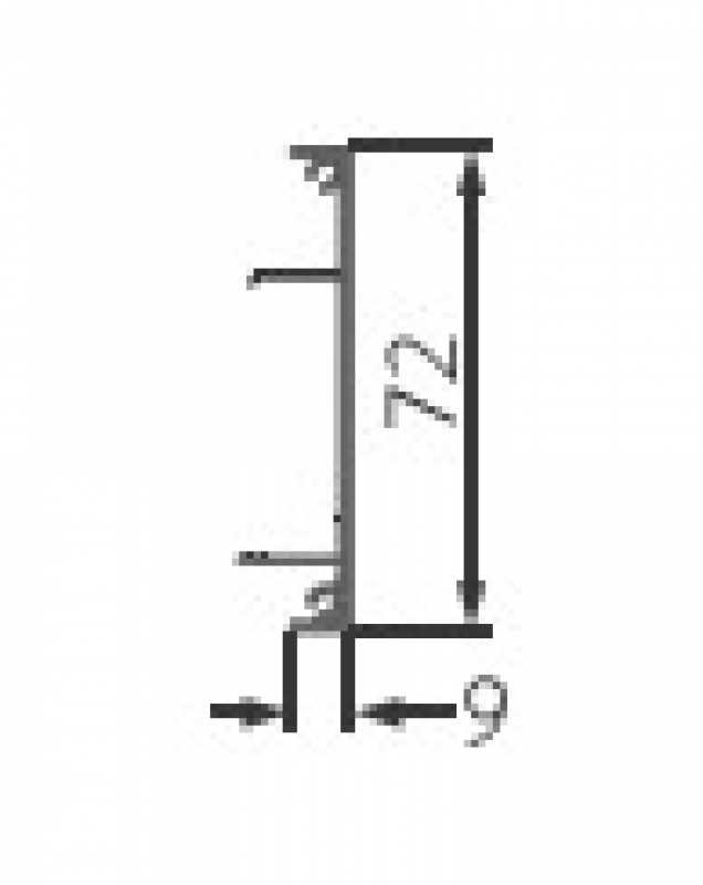 opk E-Space Blende für Holztüre Aluminium eloxiert Silber 2000mm