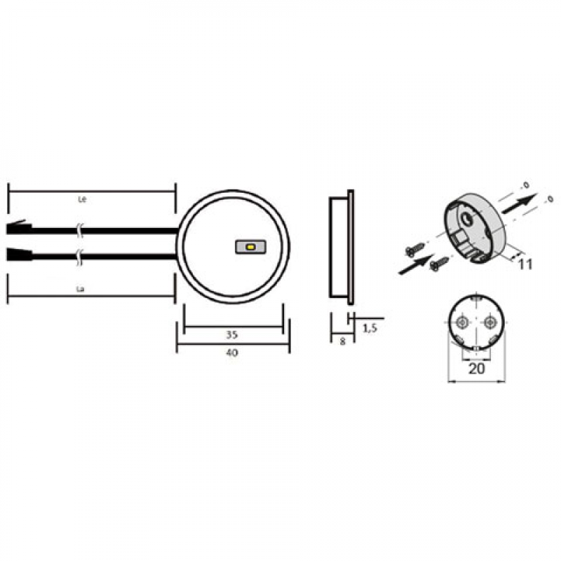 Emotion Steuerung Touch Round, 12 / 24 V