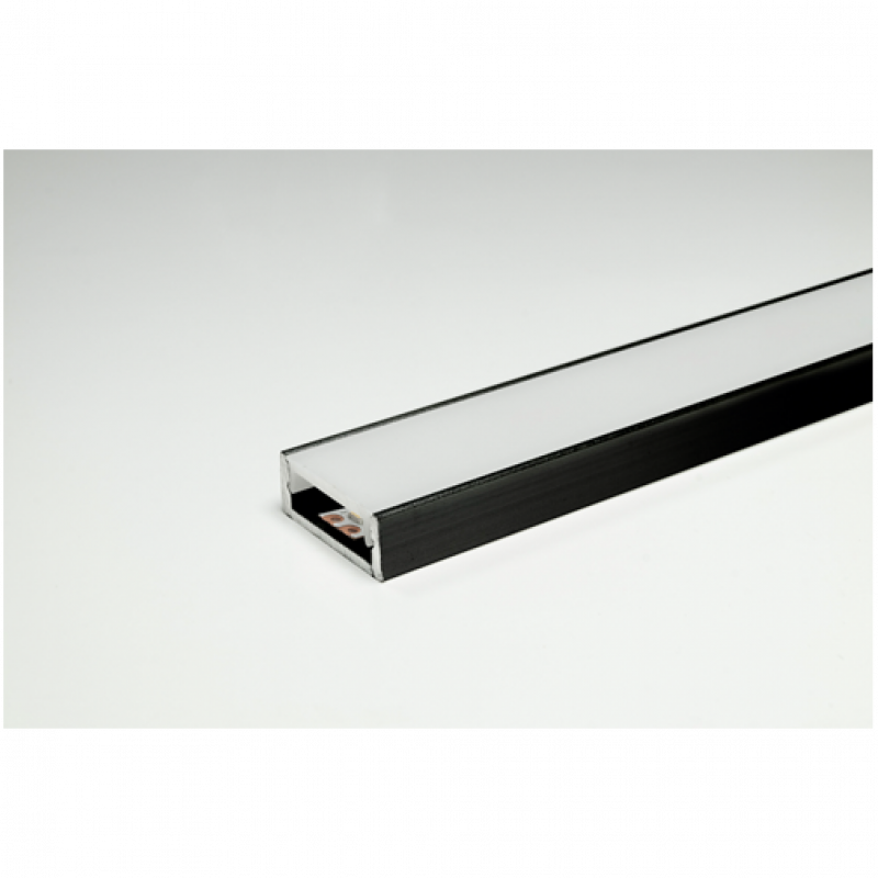 LED Leuchtenprofil Paris 17,5x7 Einbau Alu schwarz L: 3000 mm, 2000504